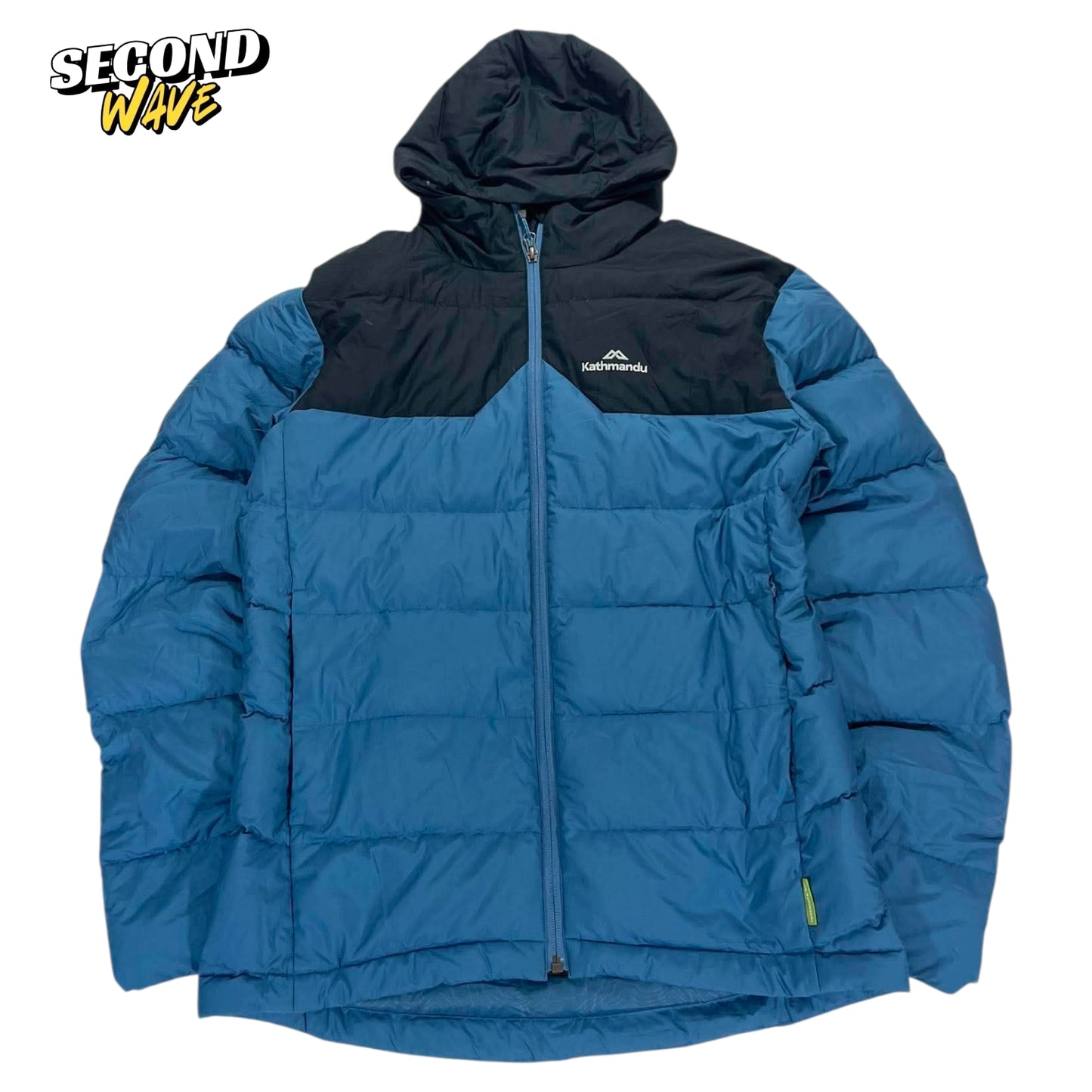 KATHMANDU BLUE PUFFER JACKET WITH HOOD (M)