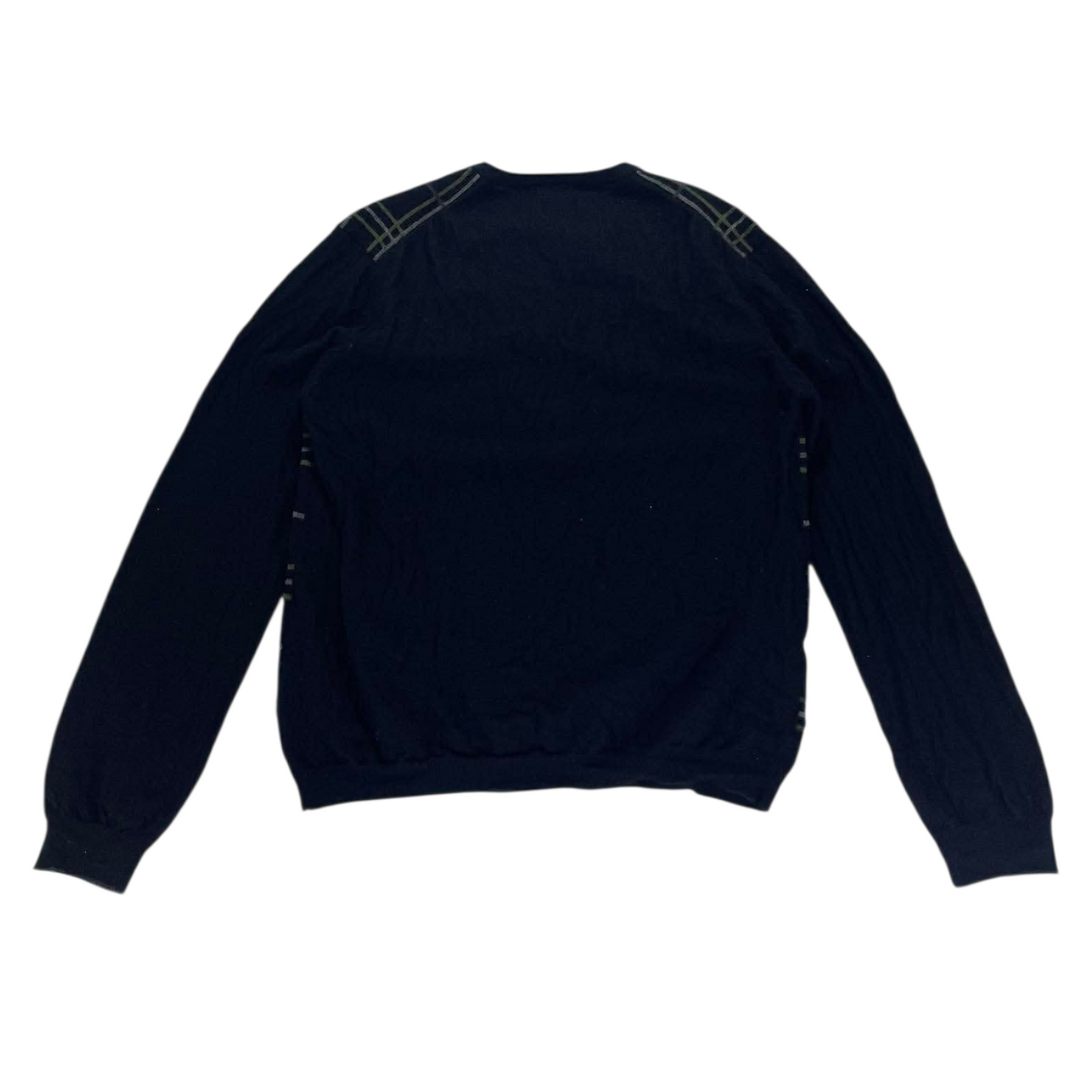 BARKERS PURE NEW WOOL PLAID SWEATER (M)