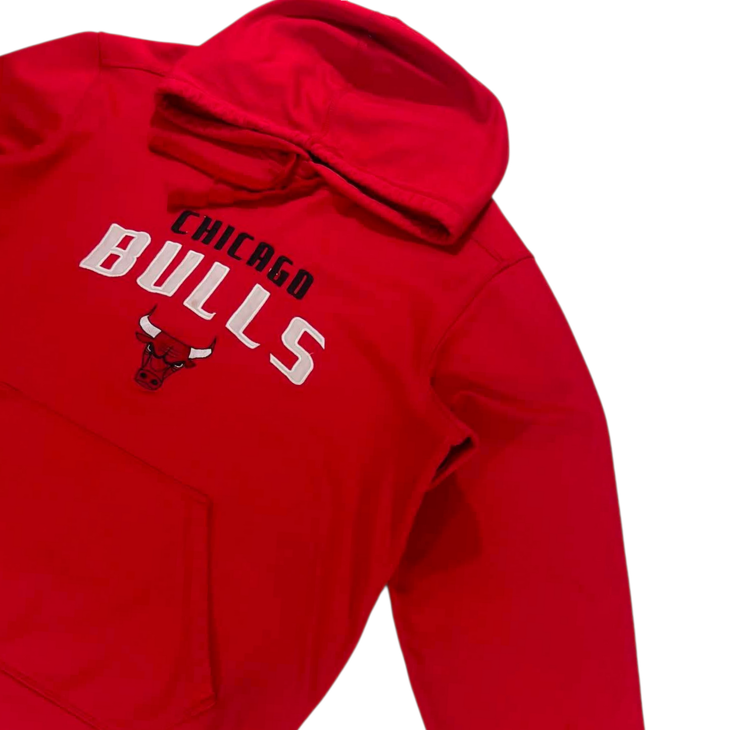 CHICAGO BULLS EMBROIDERED RED HOODIE (M)