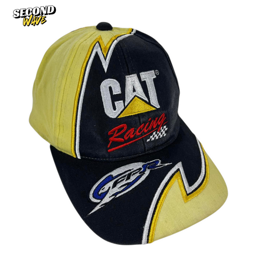 VINTAGE CATERPILLAR RACING BLACK & YELLOW SNAPBACK HAT (MEN)