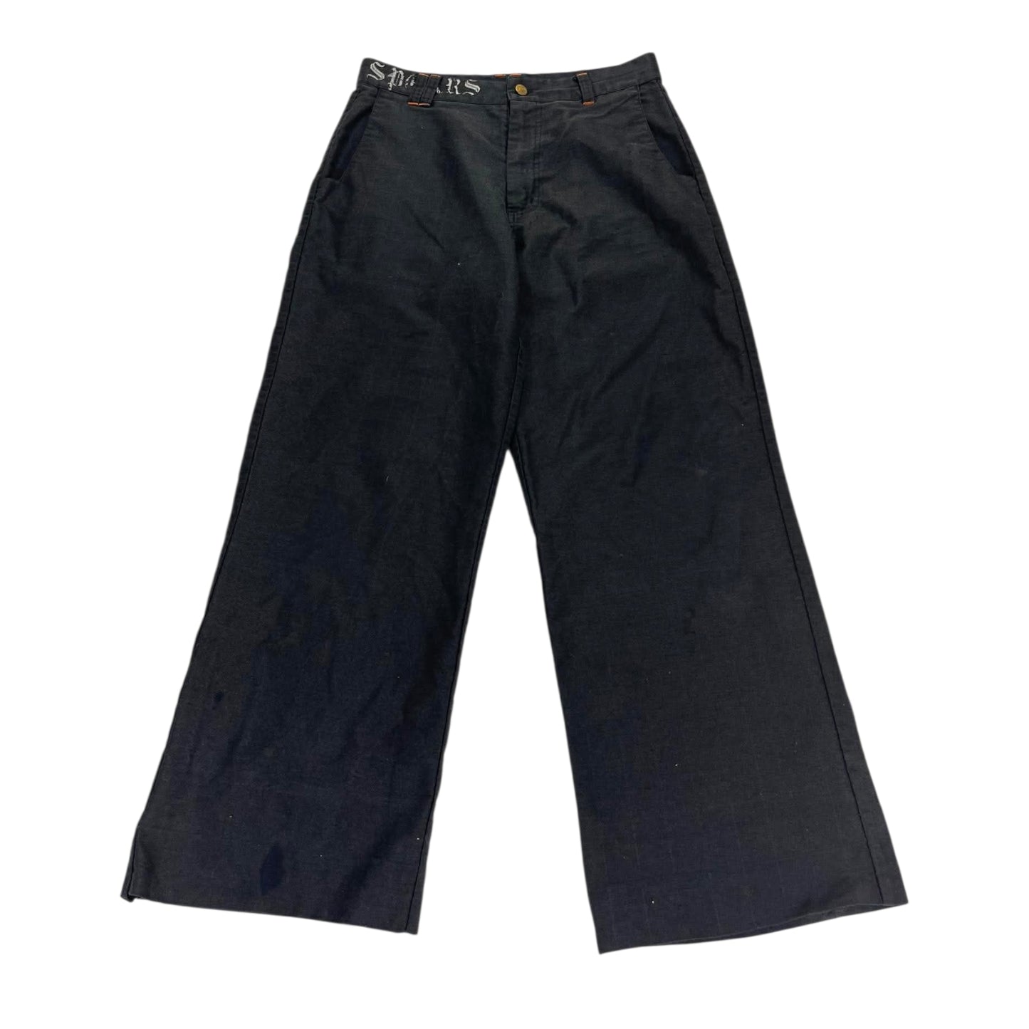 BLACK BAGGY WIDE LEG PANTS (30)