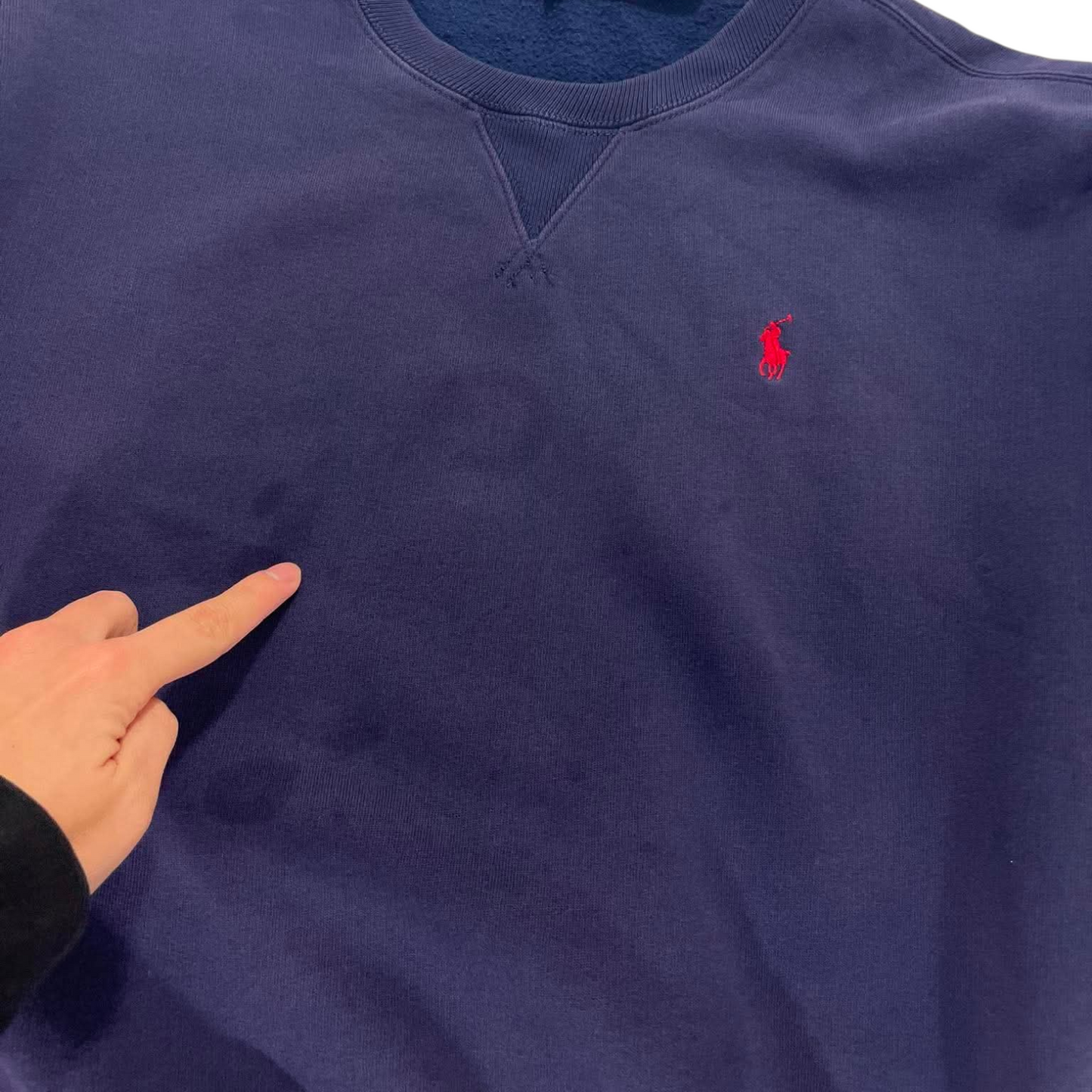 POLO RALPH LAUREN NAVY CREWNECK (L)