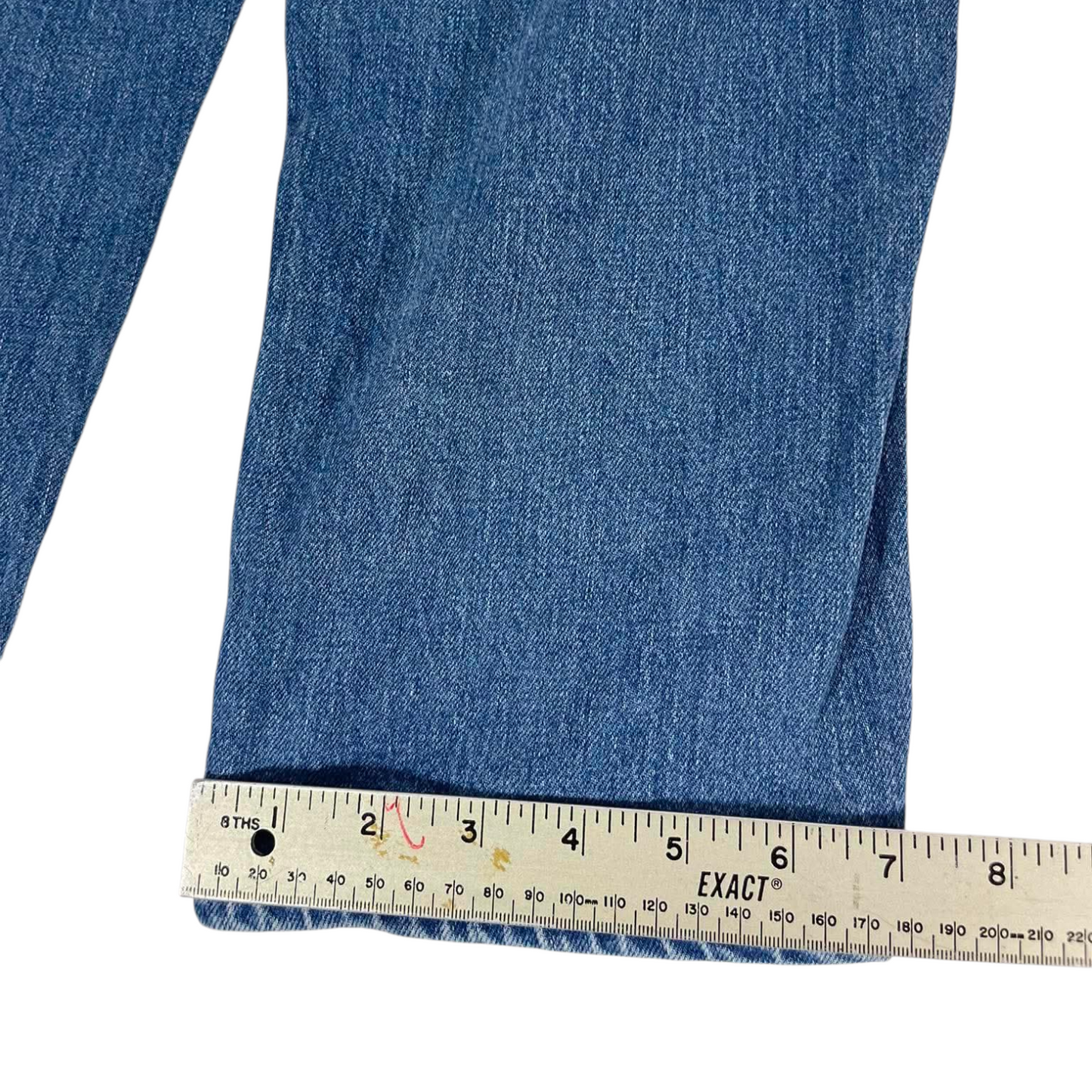 Y2K EMBROIDERED EVISU BLUE DENIM JEANS (32)