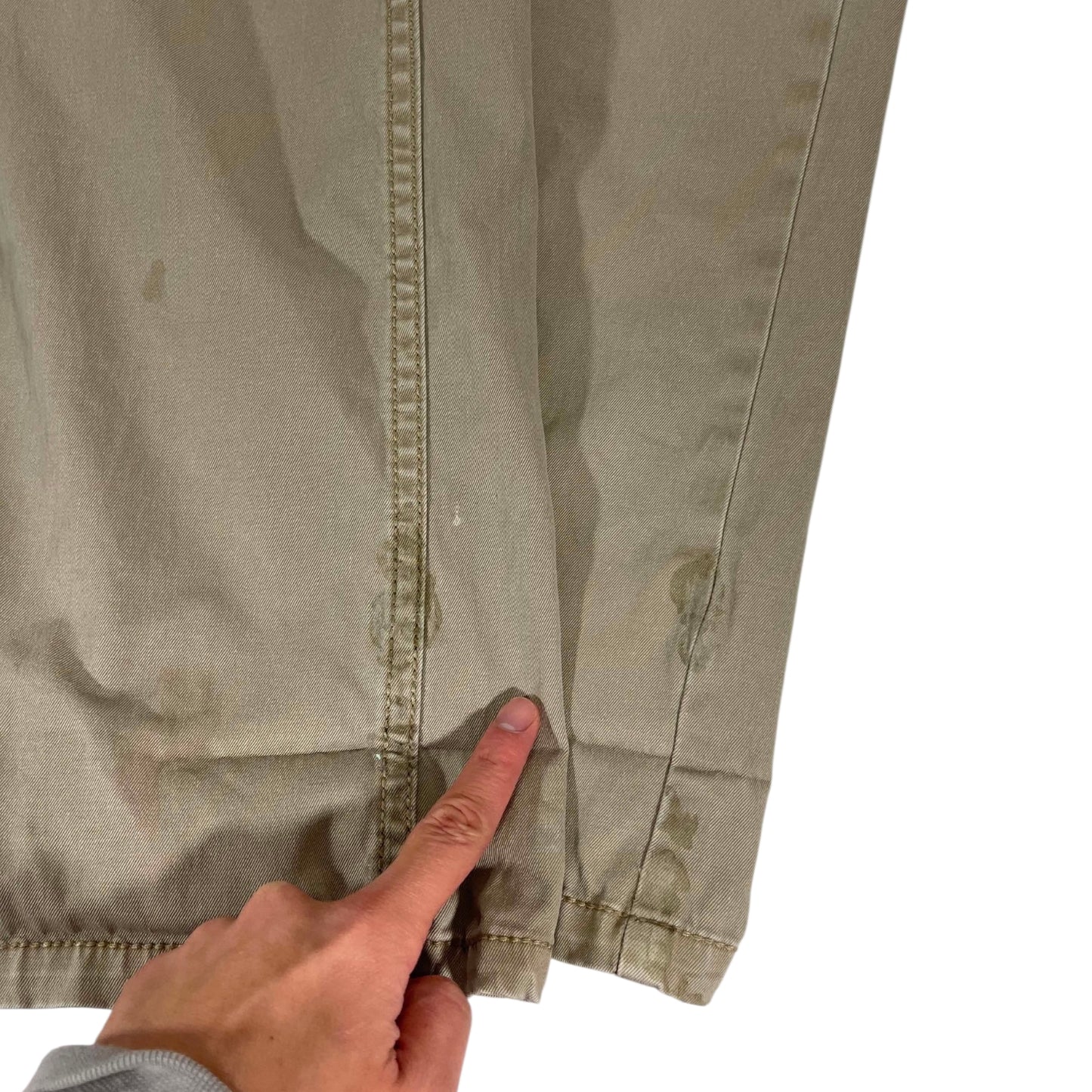 VINTAGE PILGRIM KHAKI WIDE LEG TROUSERS (32)