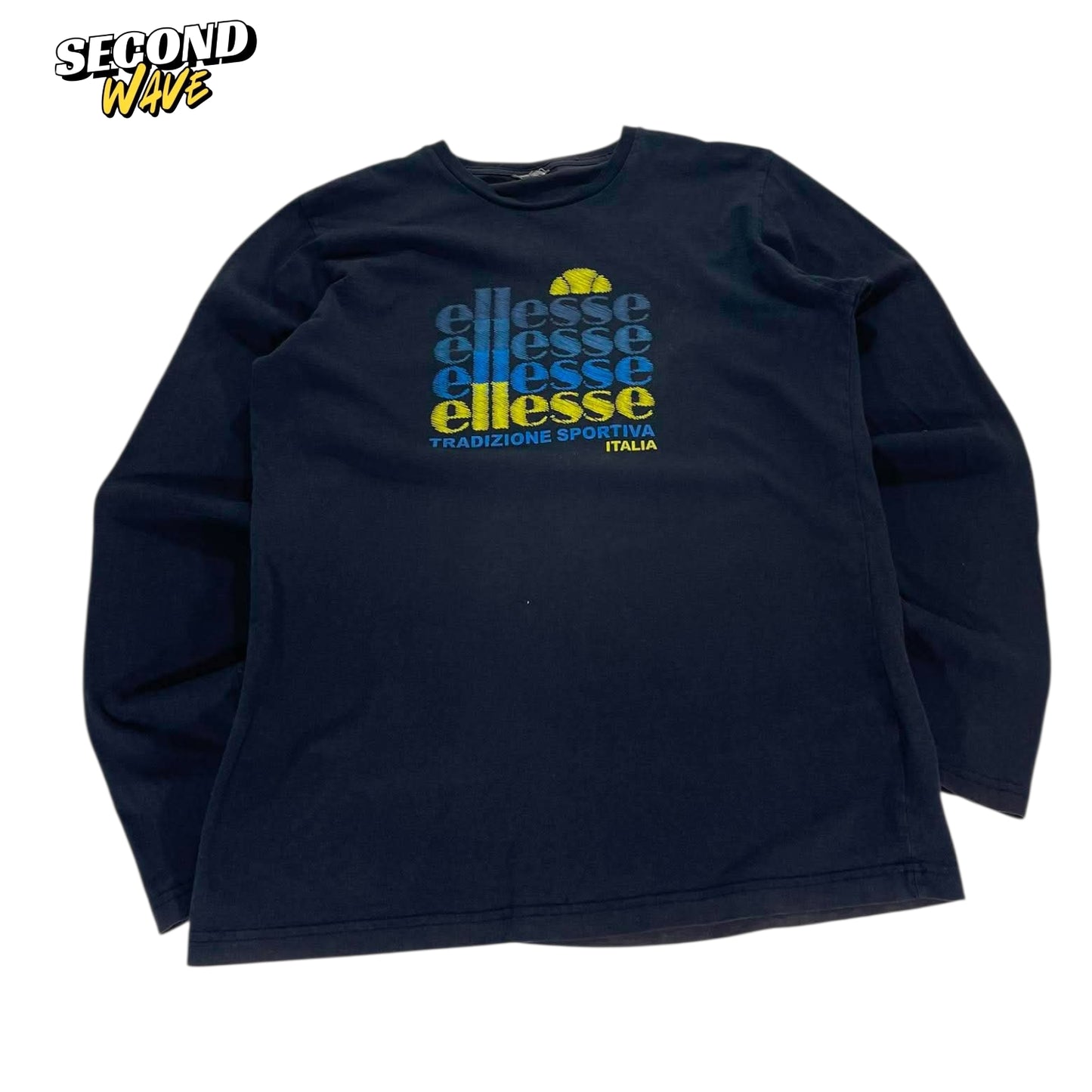 VINTAGE ELLESSE NAVY LONG SLEEVE (M)