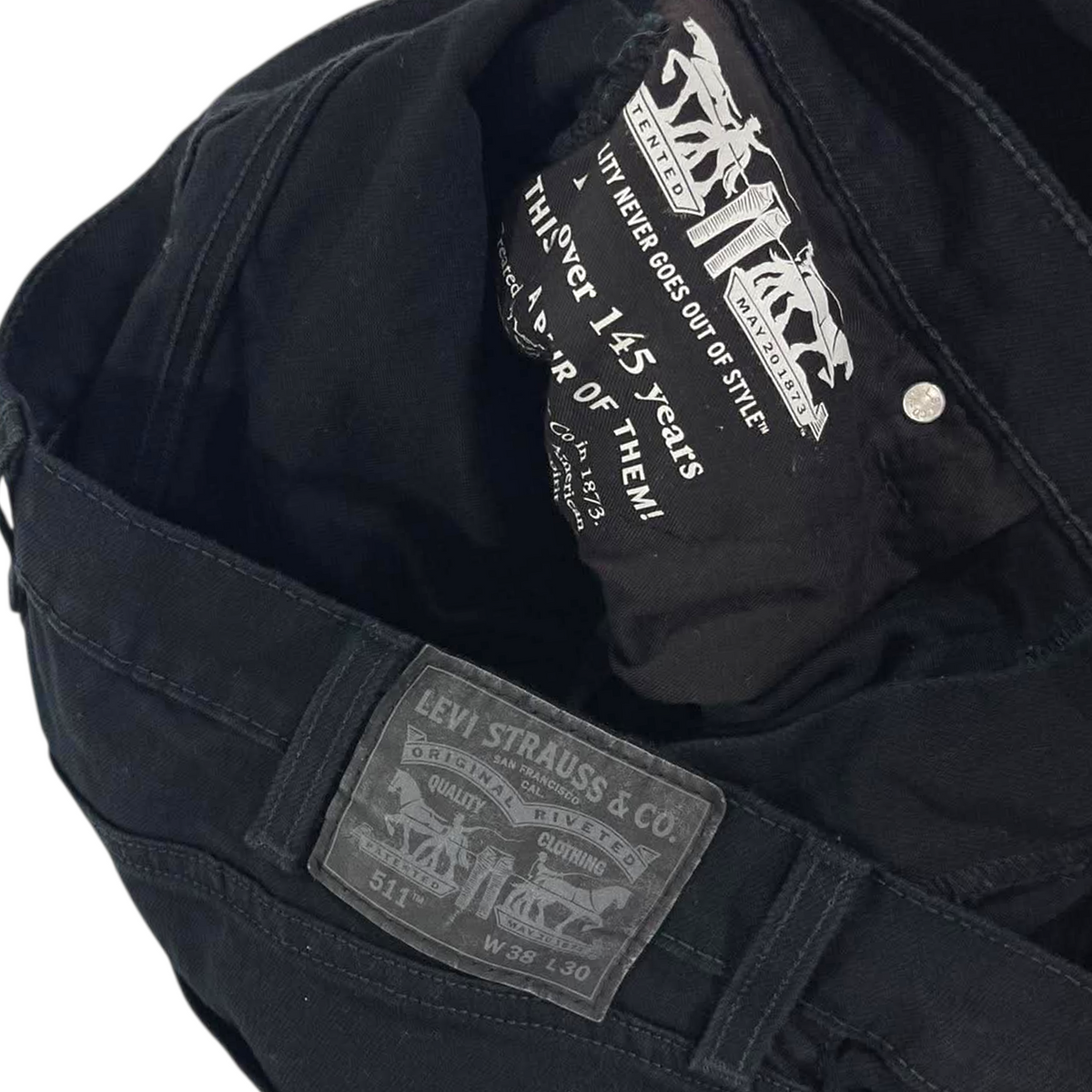 LEVI'S 511 BLACK JEANS (36)