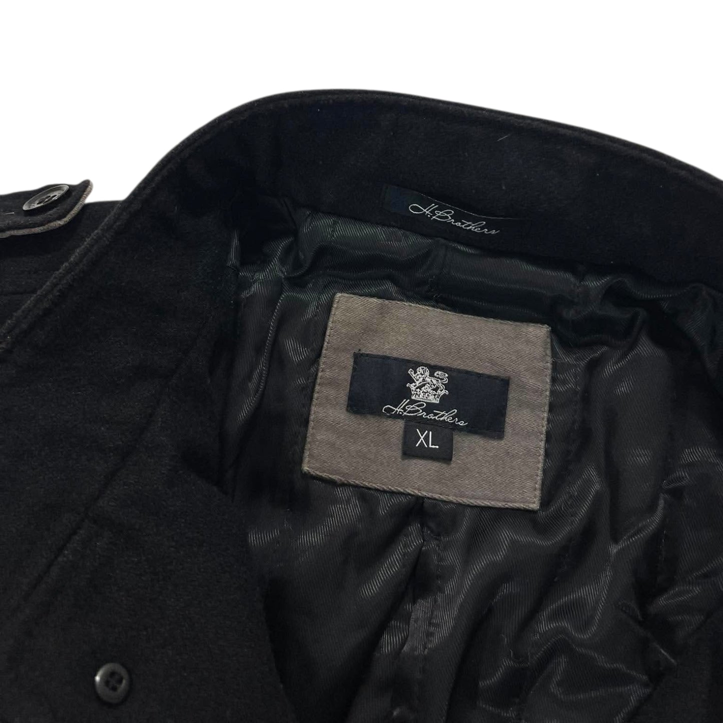 BLACK MILITARY STYLE COAT (XL)