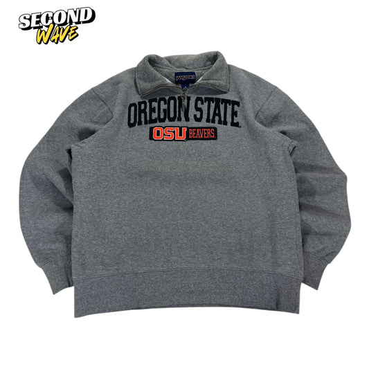 VINTAGE OREGON STATE JANSPORT QUARTER ZIP (M)
