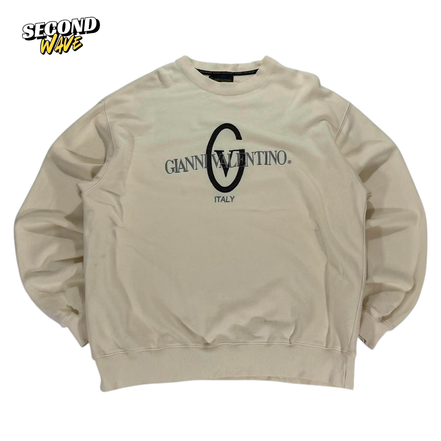 VINTAGE GIANNI VALENTINO CREAM CREWNECK (L)