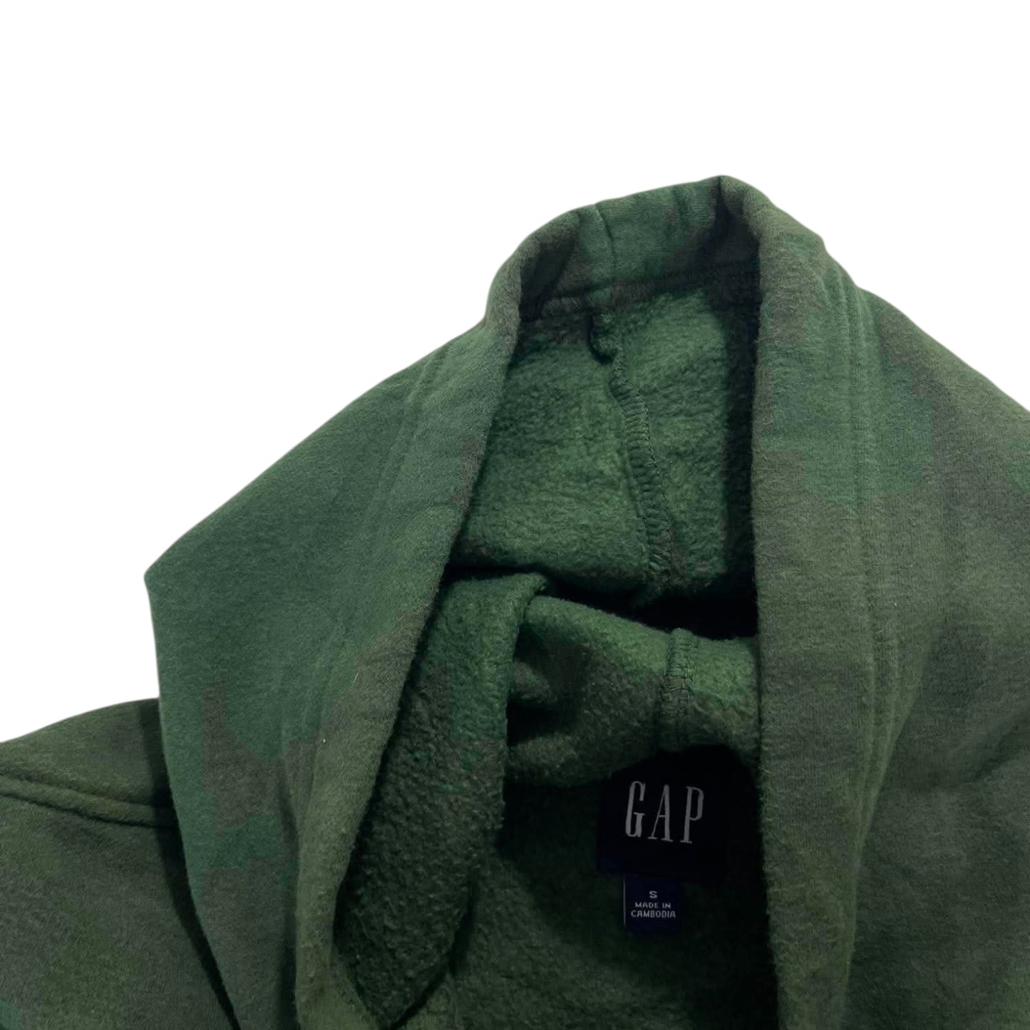 VINTAGE GAP GREEN HOODIE WITH WHITE EMBROIDERY (M)