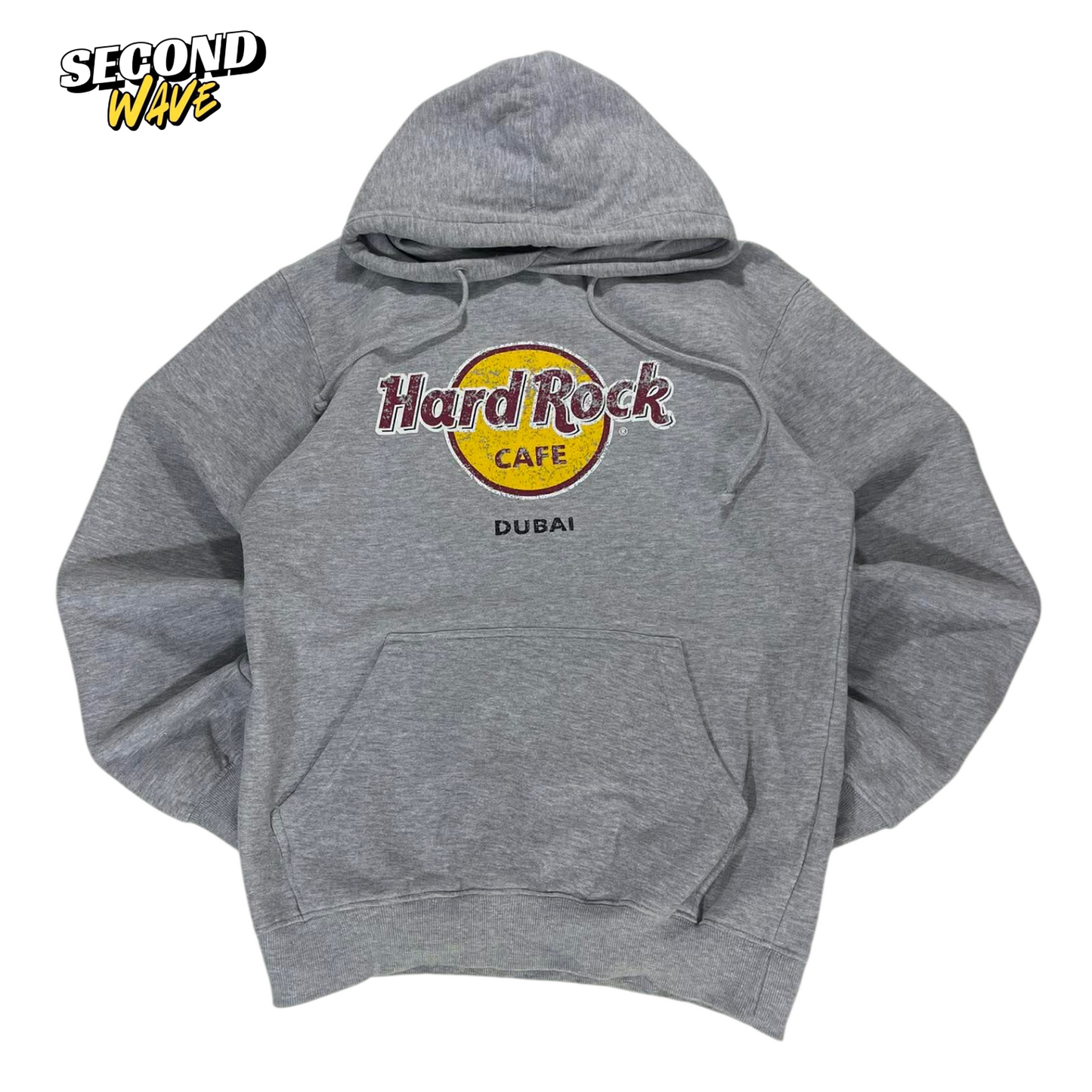 VINTAGE HARD ROCK CAFE GREY DUBAI HOODIE (L)