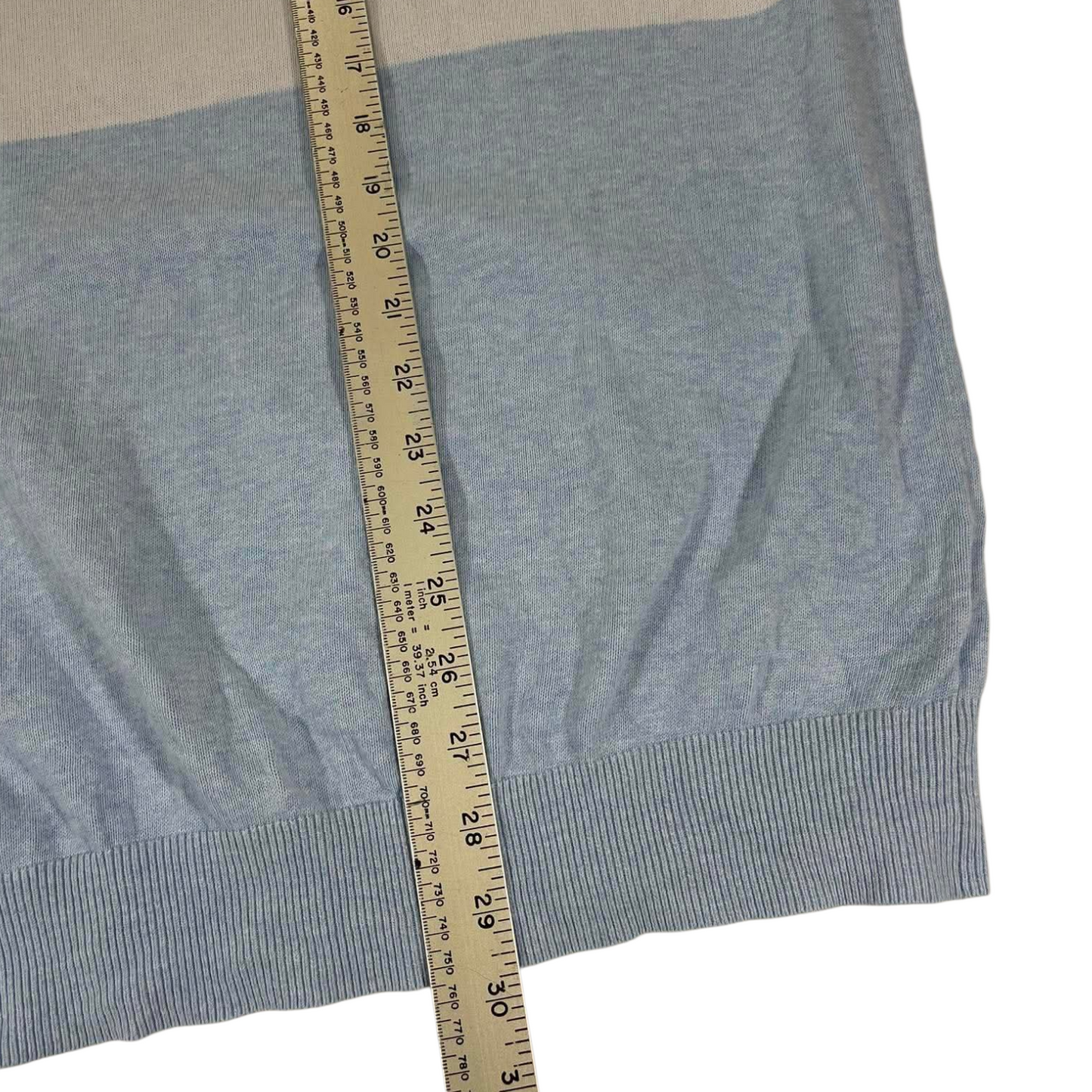 TOMMY HILFIGER BLUE STRIPED LONG SLEEVE SHIRT (L-XL)