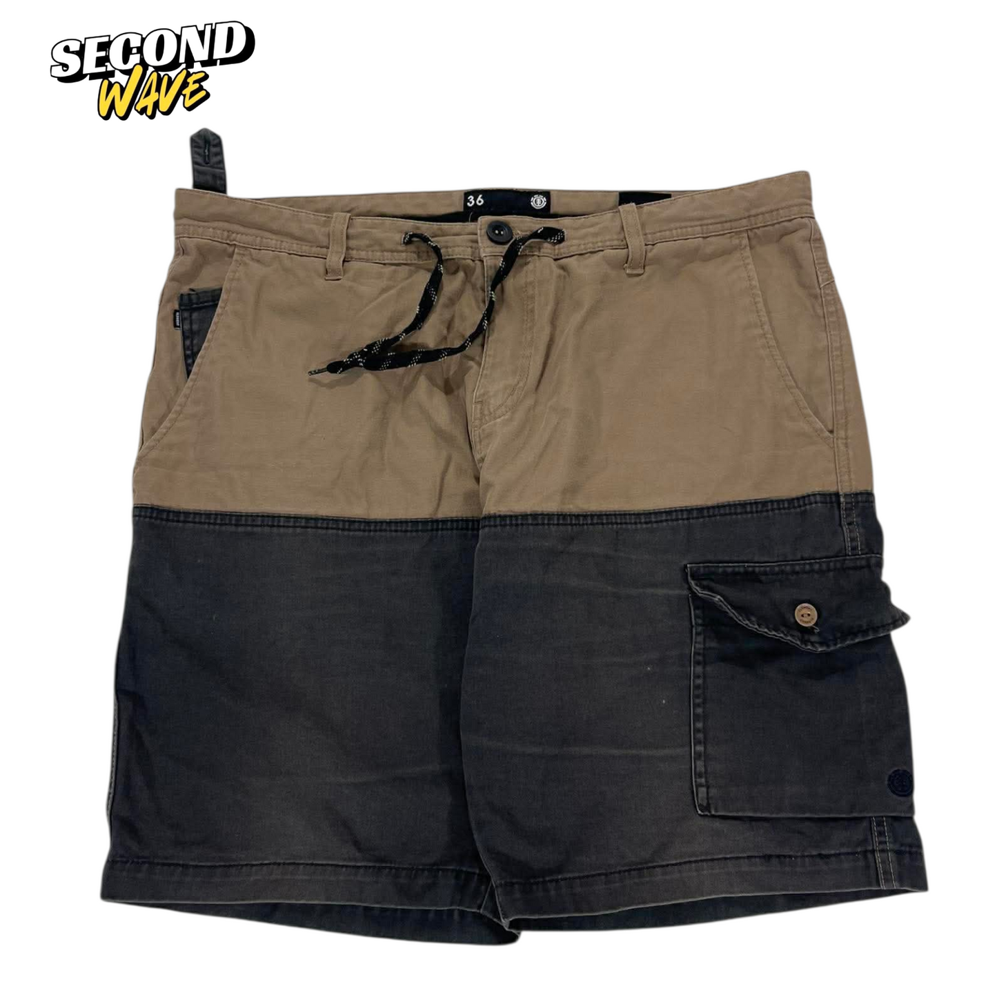 ELEMENT BROWN CARGO SHORTS (36)