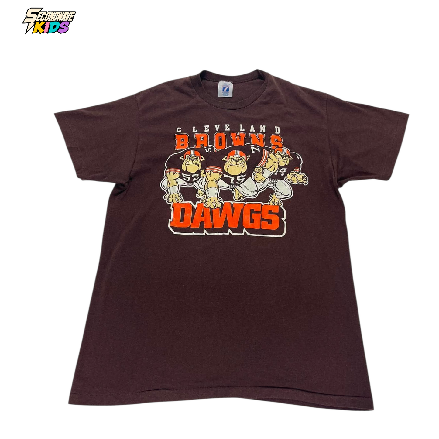 VINTAGE SINGLE STITCHED LOGO 7 CLEVELAND BROWNS TEE (M)