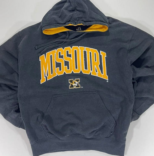 VINTAGE MISSOURI TIGERS BLACK HOODIE (L)