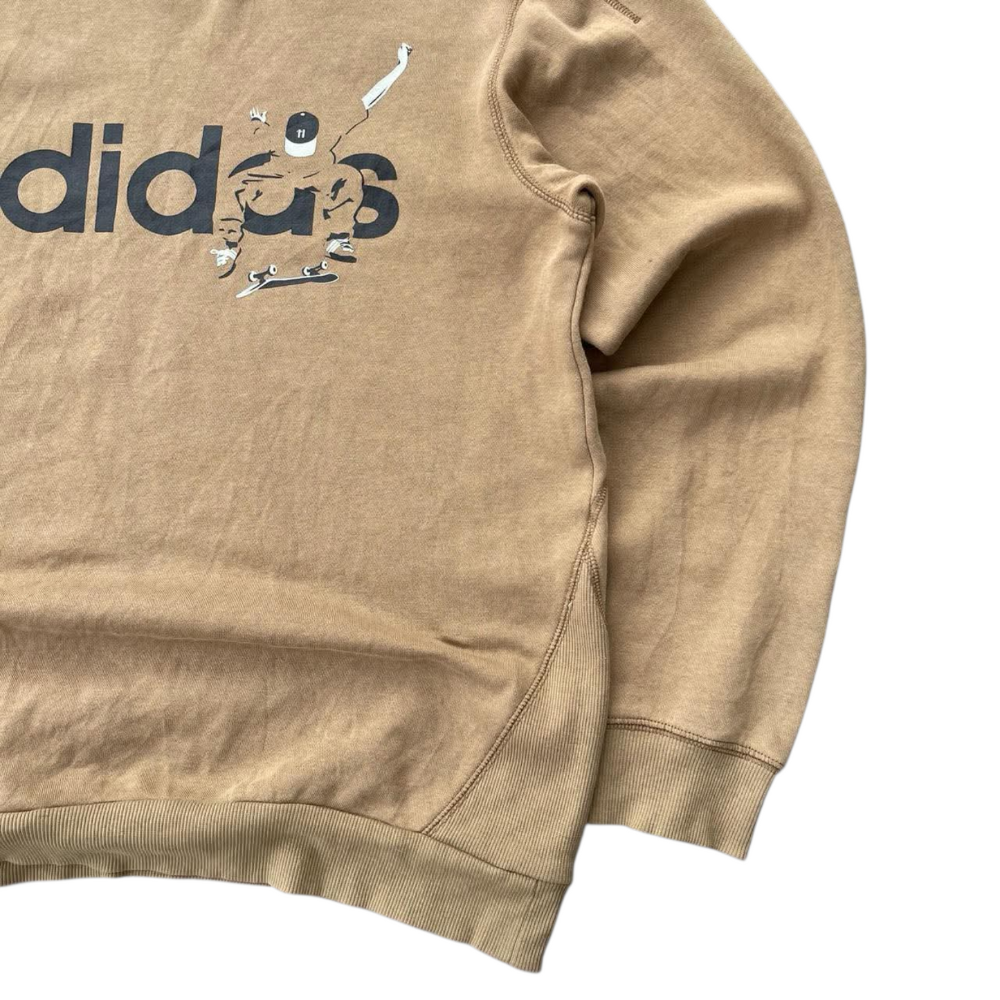 VINTAGE SKATE ADIDAS BROWN CREWNECK (M)