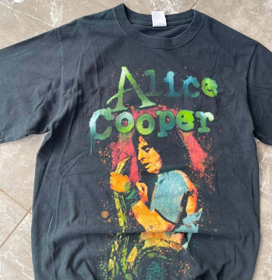 90s ALICE COOPER BLACK BAND TEE (M)