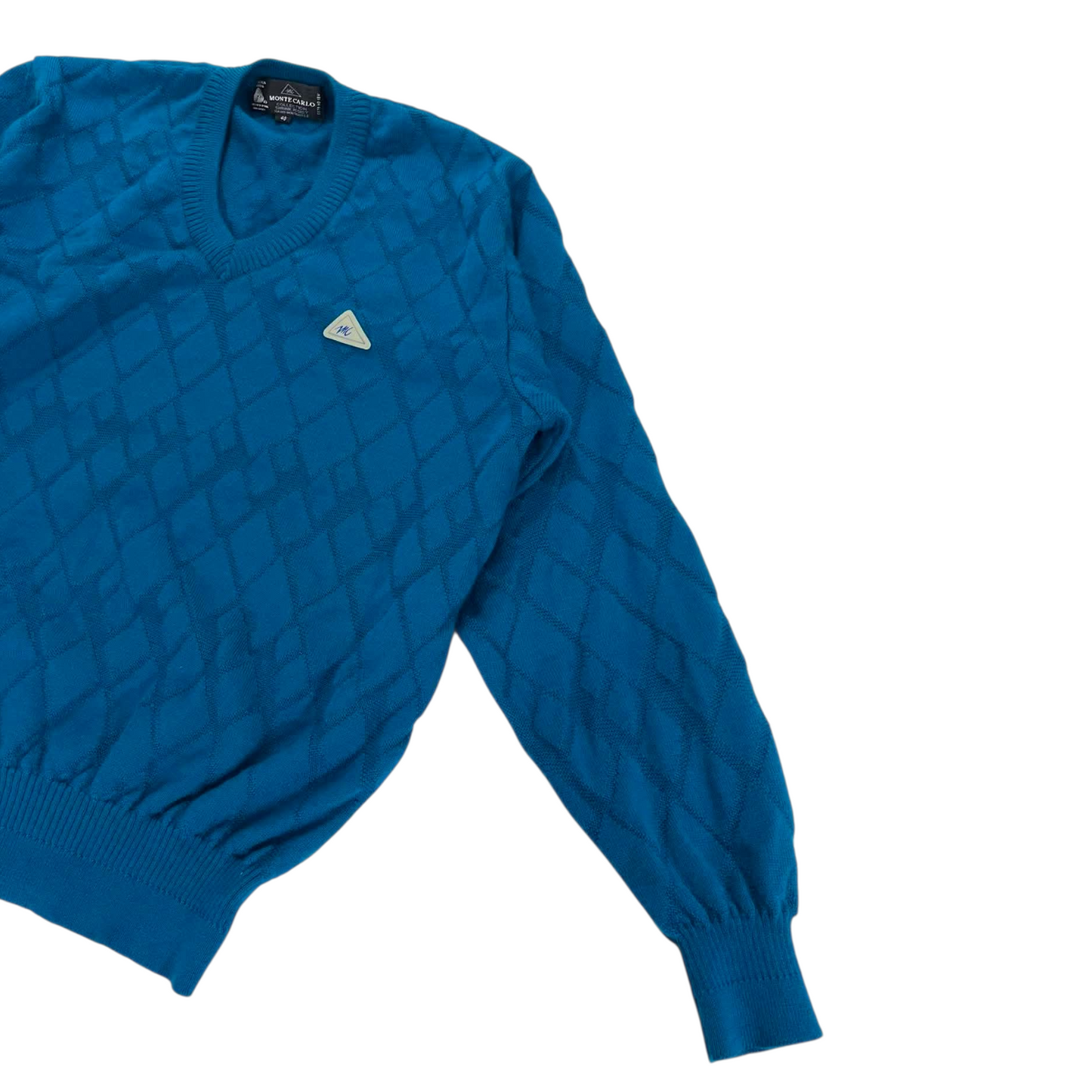 MONTE PURE WOOL CARLO BLUE SWEATER (M)