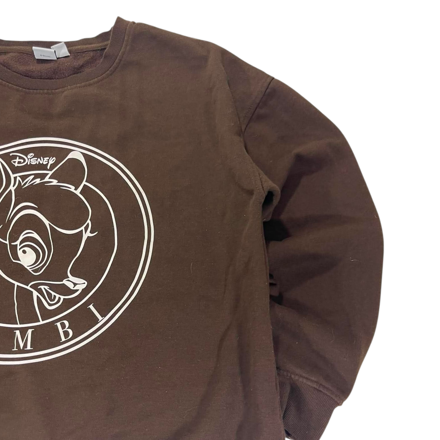DISNEY BAMBI BROWN CREWNECK SWEATSHIRT (L)