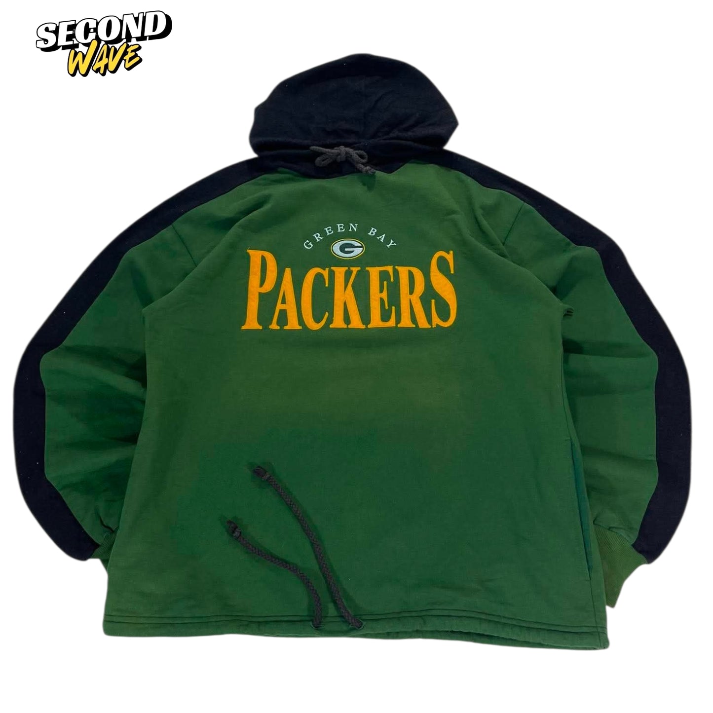 VINTAGE GREEN BAY PACKERS GREEN HOODIE (L-XL)
