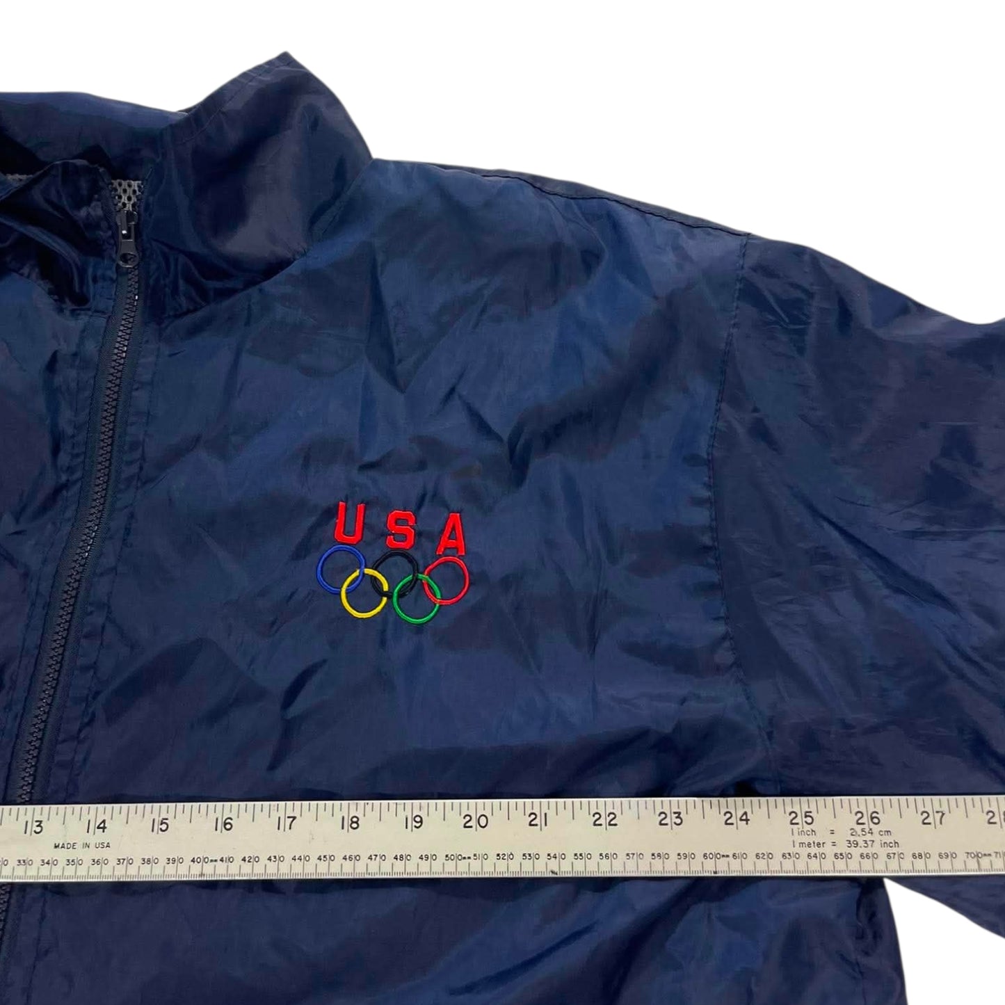 VINTAGE USA OLYMPIC WINDBREAKER JACKET (L)