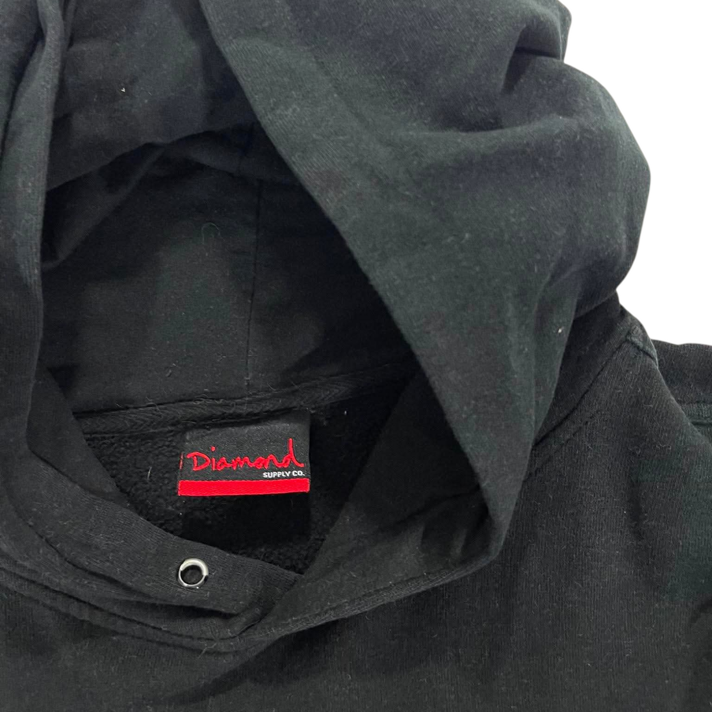 DIAMOND SUPPLY CO. BLACK HOODIE WITH BLUE AND GREEN DIAMOND DESIGN (M)