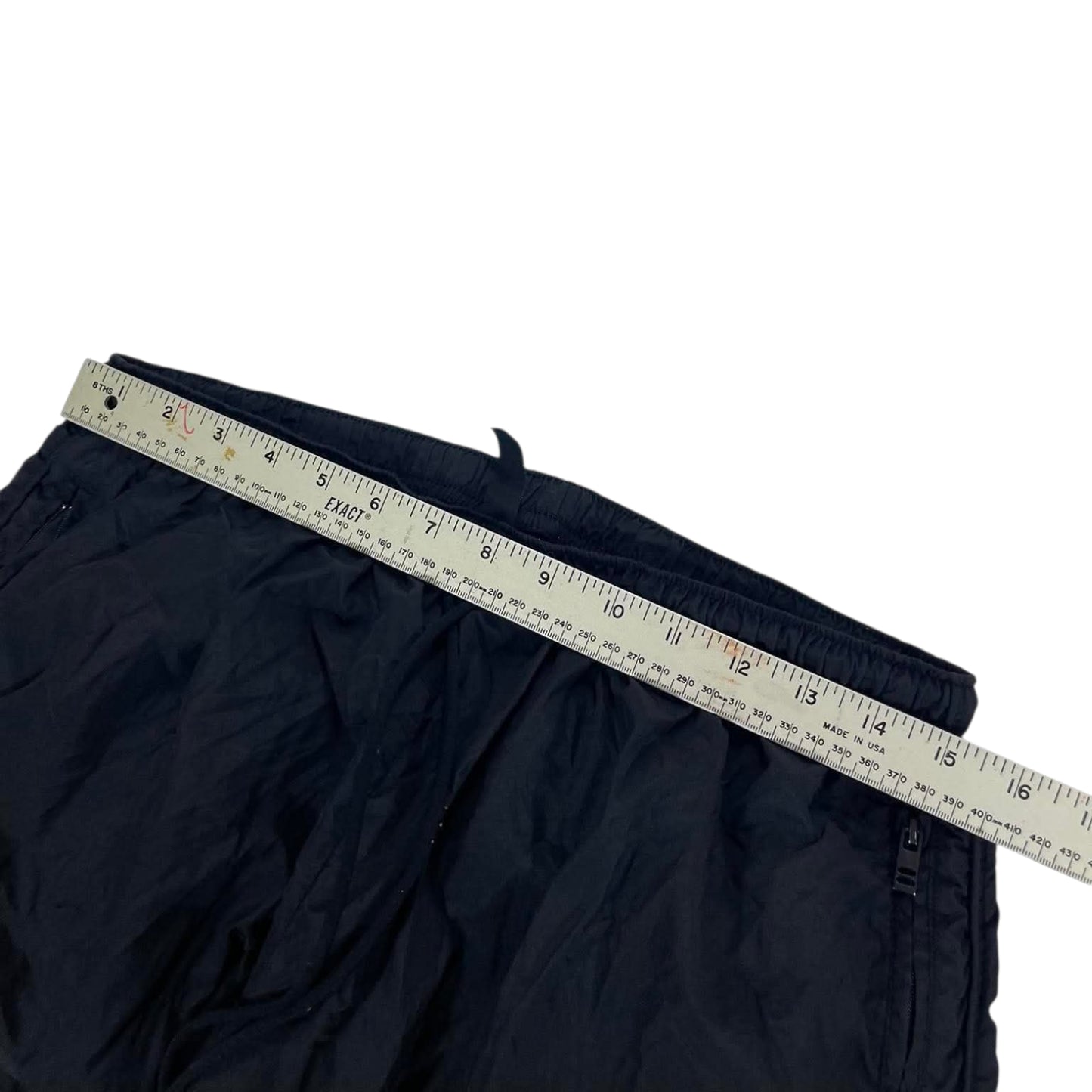 LIGHTWEIGHT BODY BLACK BAGGY WIDE LEG TRACK PANTS (L-XL)