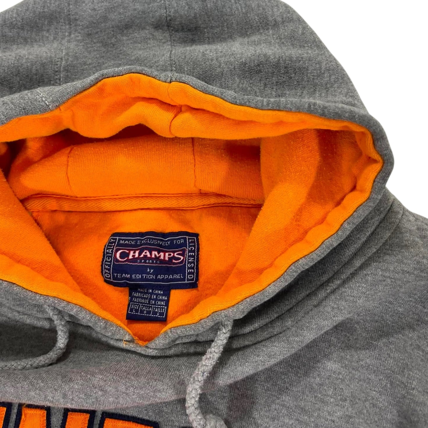 VINTAGE CHAMPS SPORT GREY EMBROIDERED TENNESSEE VOLUNTEERS HOODIE (L)
