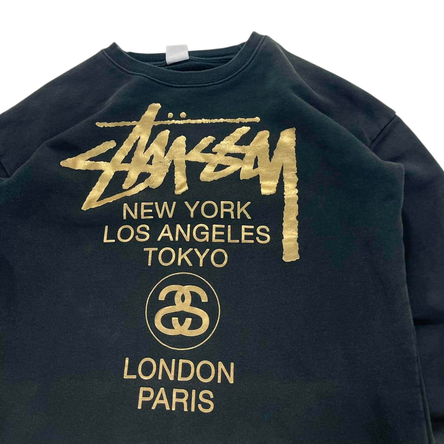 FADED STÜSSY GOLD LOGO CREWNECK (8)