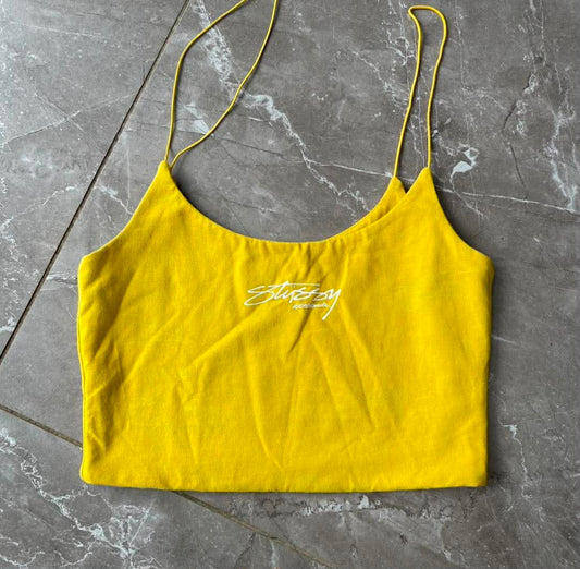 STUSSY YELLOW CROP TOP (8)