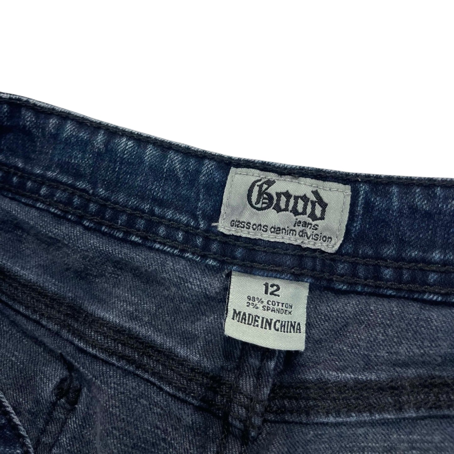 Y2K BLUE GOOD JEANS LOW RISE FLARE JEANS (12)