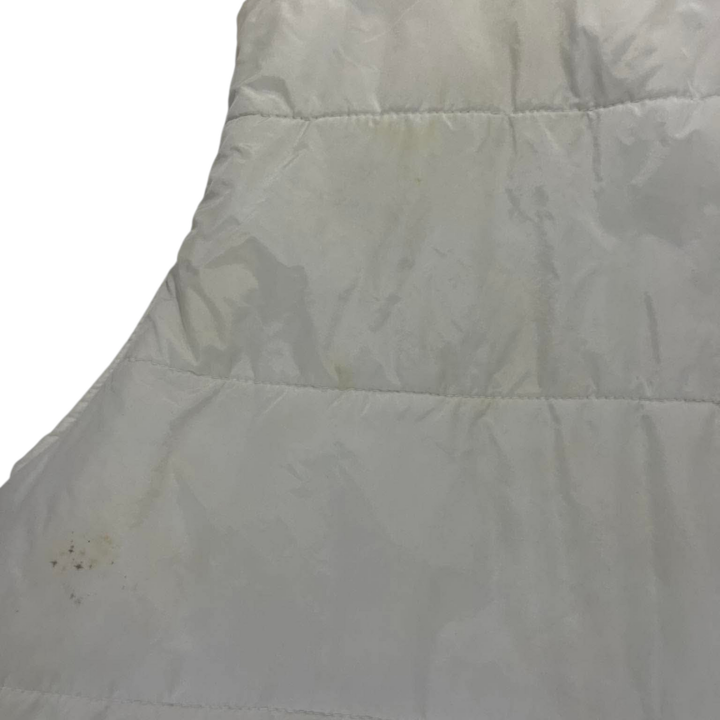 VINTAGE TRASHED FUBU WHITE PUFFER VEST (L)