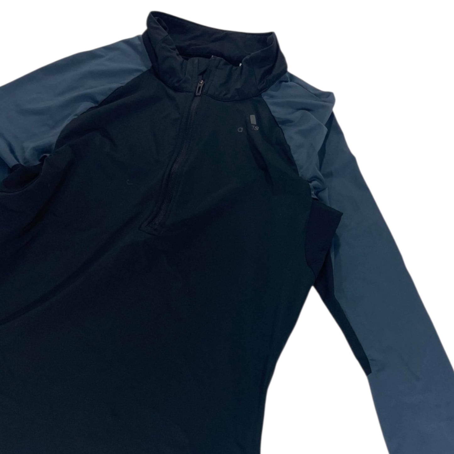 ADIDAS BLACK & NAVY QUARTER ZIP (S)
