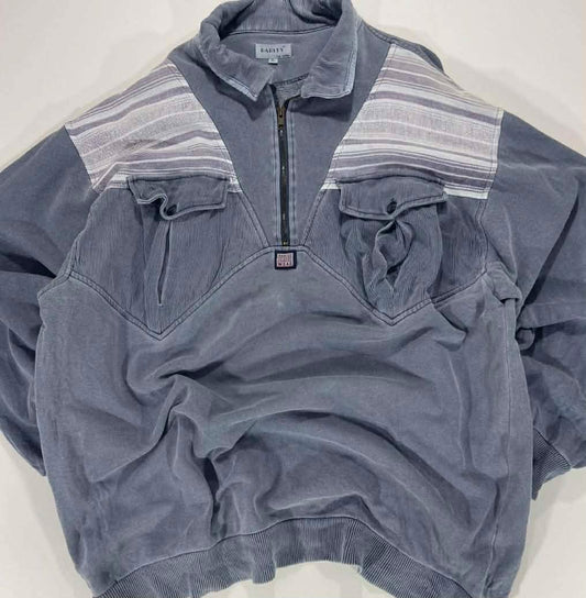 VINTAGE MULTI POCKET RARITY QUARTER ZIP SWEATSHIRT (XL)