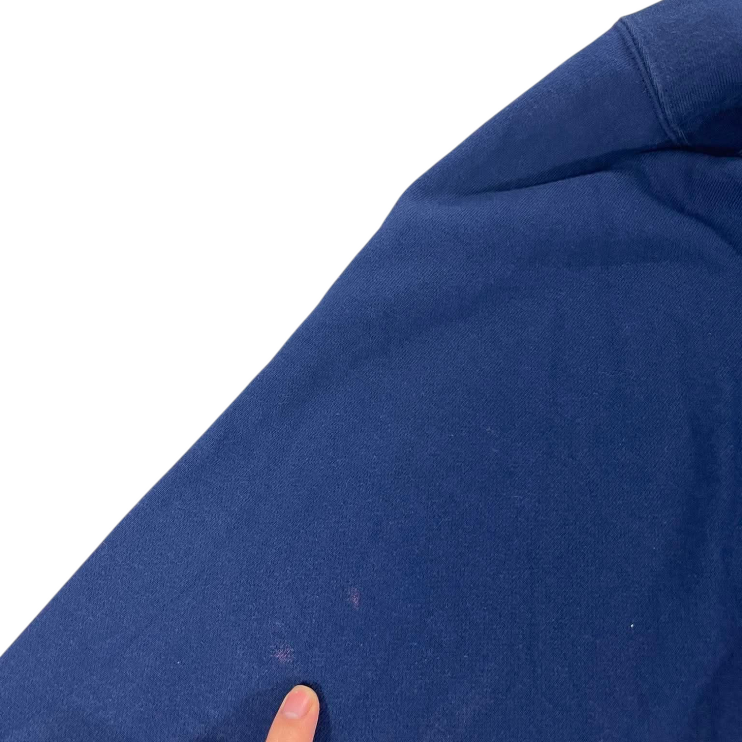 VINTAGE 90S NIKE NAVY BLUE QUARTER ZIP HOODIE (L)