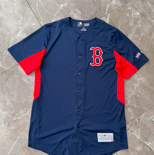 NAVY BOSTON RED SOX BASEBALL JERSEY (L-XL)