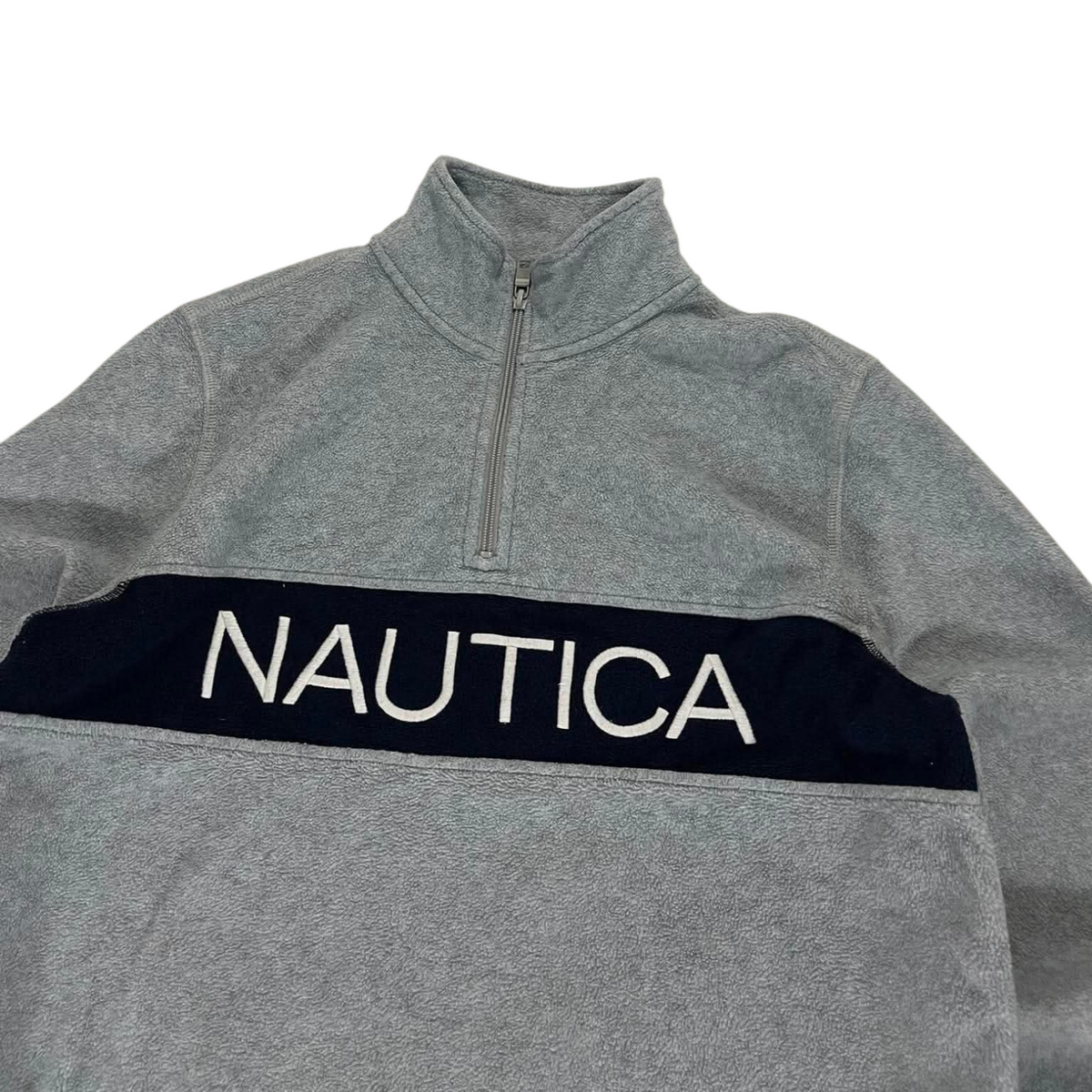 VINTAGE NAUTICA GREY QUARTER ZIP (M-L)