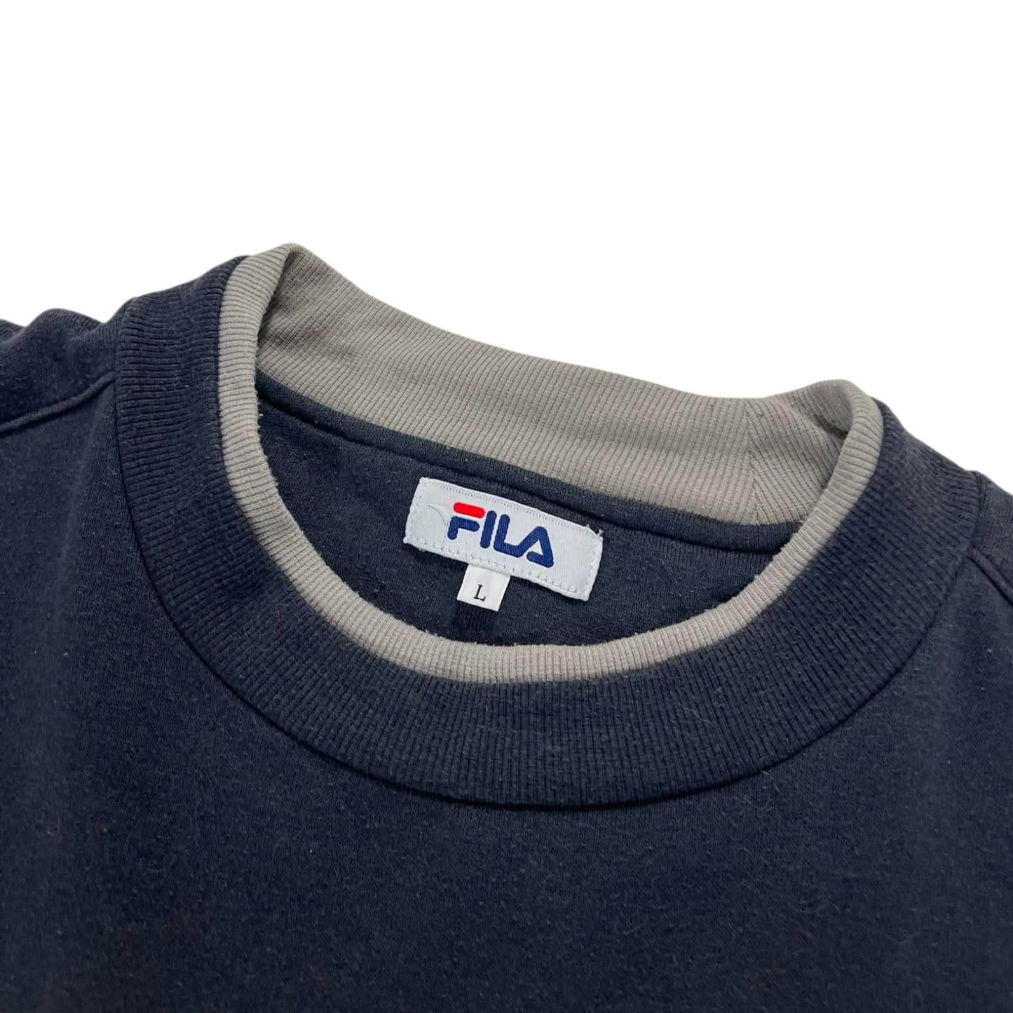 VINTAGE FILA CREWNECK WITH EMBROIDERED LOGO (L)