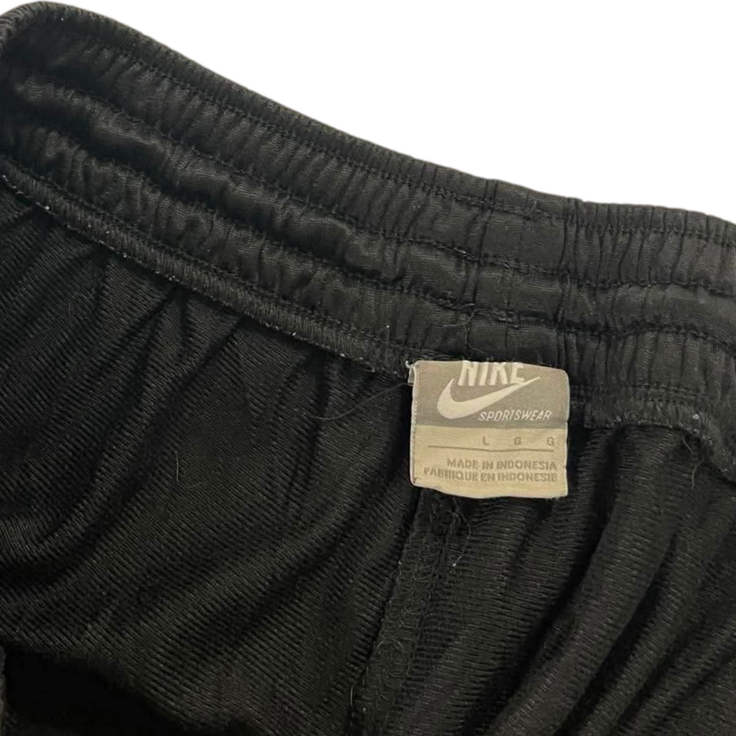 Y2K NIKE BLACK & GREY TRACK PANTS ² (L)