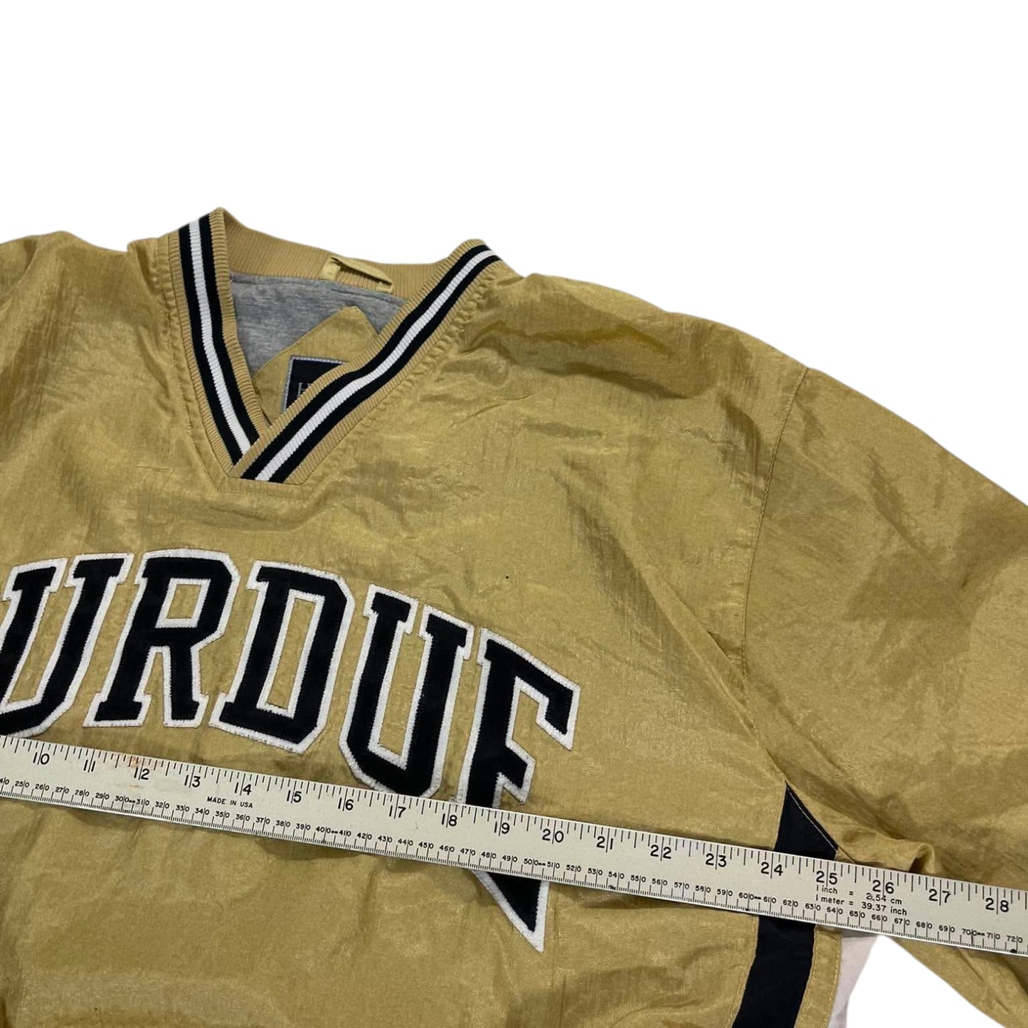 VINTAGE PURDUE UNIVERSITY GOLD WINDBREAKER (XL)