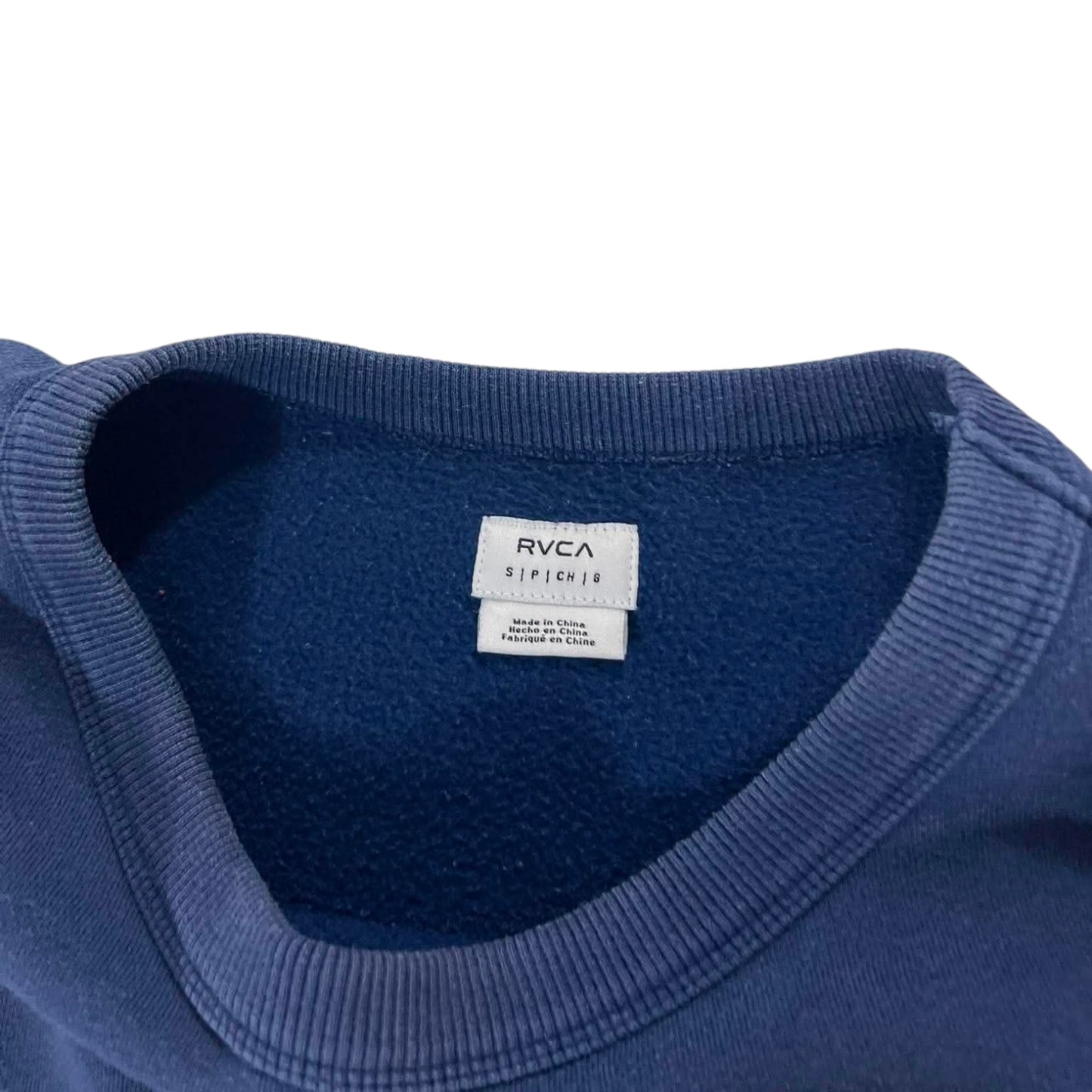 NAVY BLUE RVCA CREWNECK (S-M)