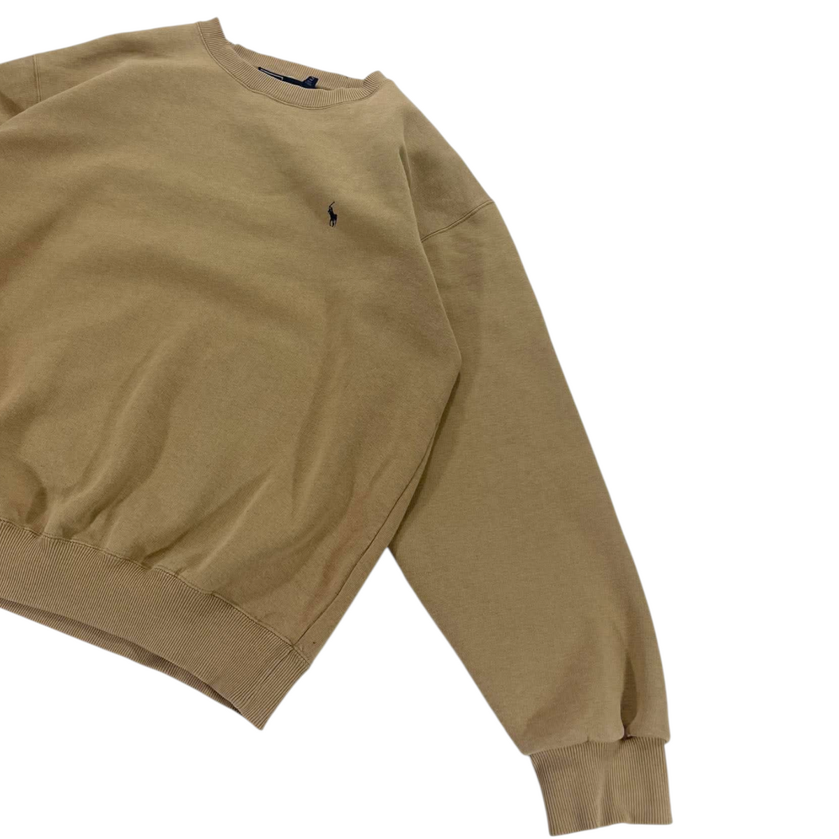 POLO RALPH LAUREN TAN CREWNECK (BEST FIT M)