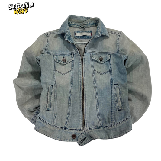 TRASHED HSK BLUE DENIM JACKET (XS)