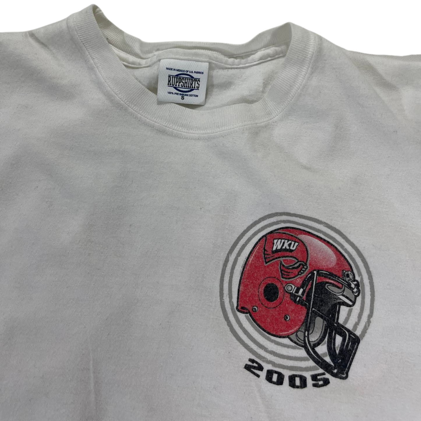 2005 WESTERN KENTUCKY HILLTOPPERS VS. EASTERN KENTUCKY COLONELS WHITE TEE (M)