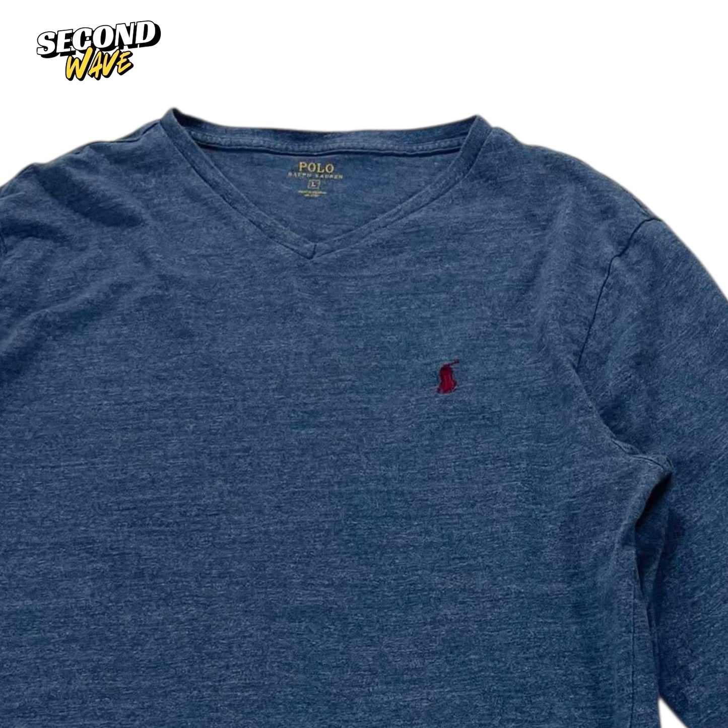 RALPH LAUREN NAVY BLUE LONG SLEEVE (L)