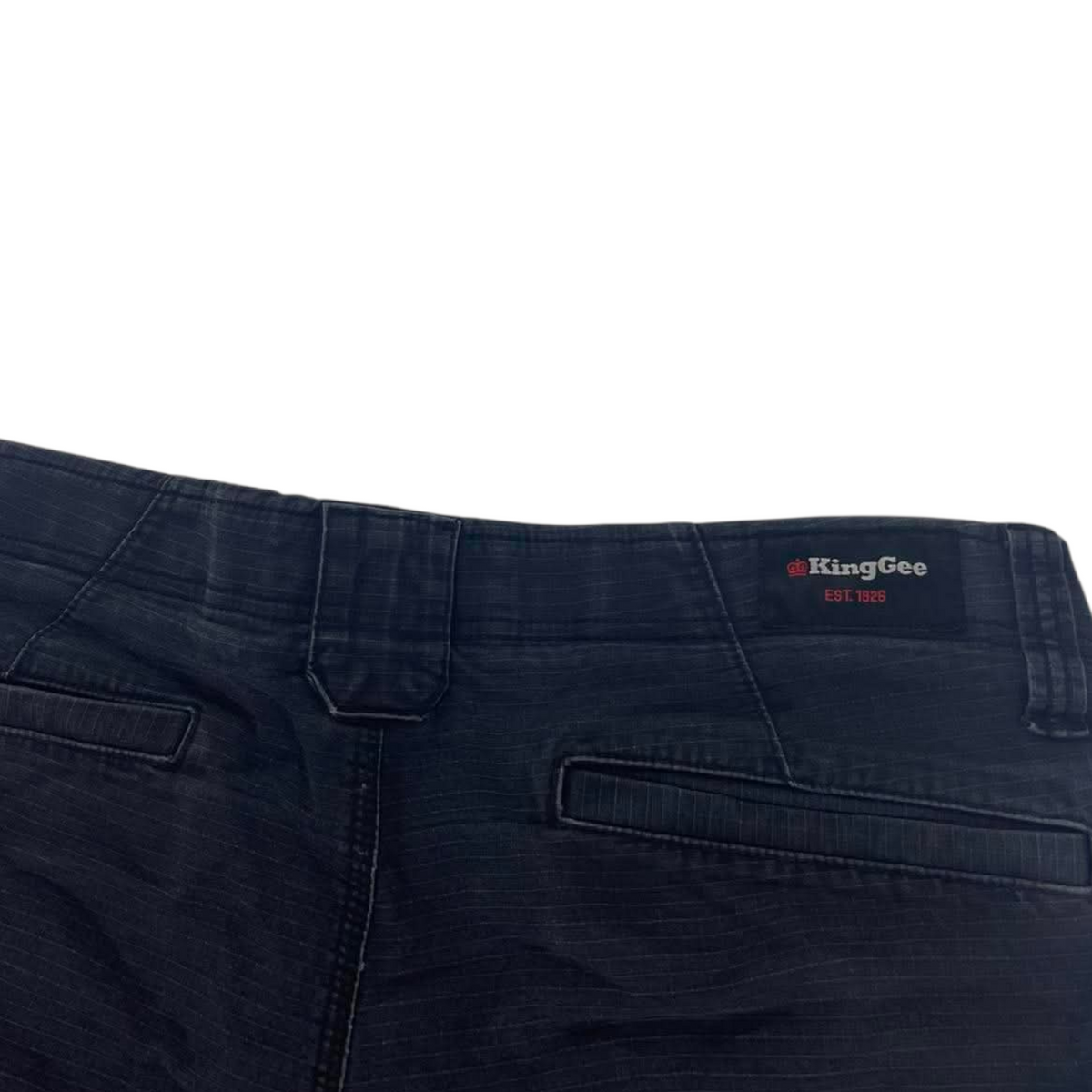 Y2K KING GEE BLACK CARGO SHORTS (38)