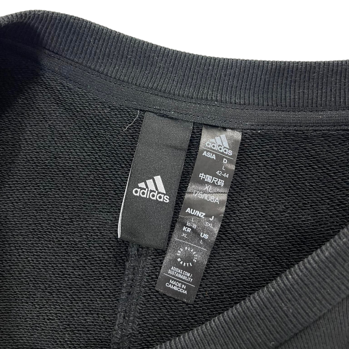 ADIDAS BLACK SWEATSHIRT (L)