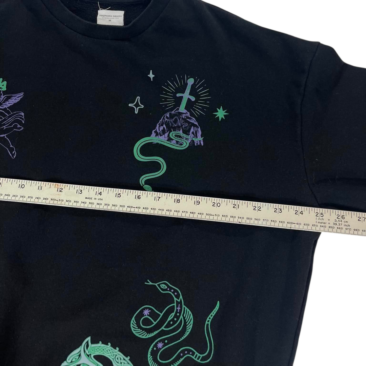 BROTHEDS DESIGN BLACK CREWNECK SWEATSHIRT (M)