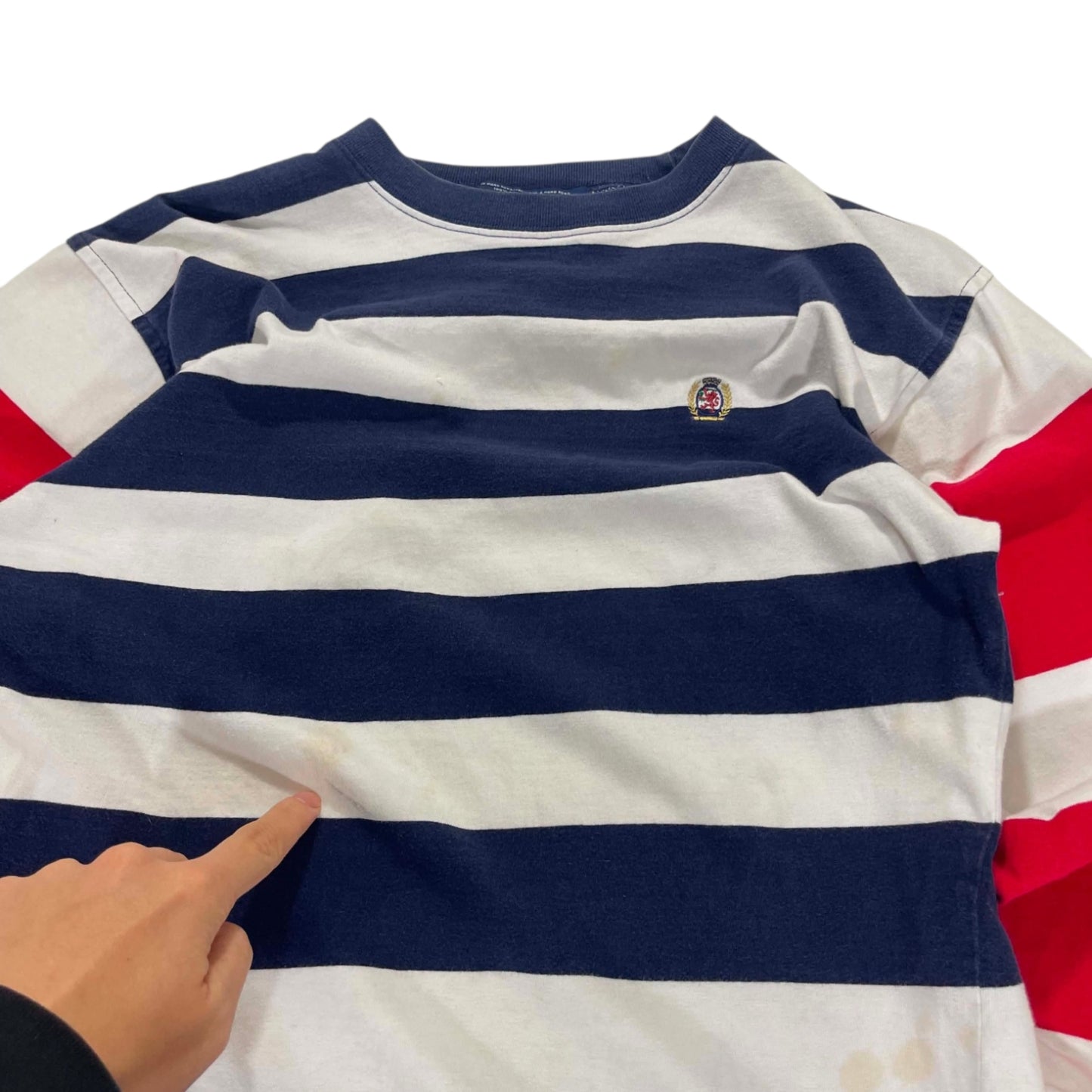 TOMMY HILFIGER STRIPED LONG SLEEVE (M-L)