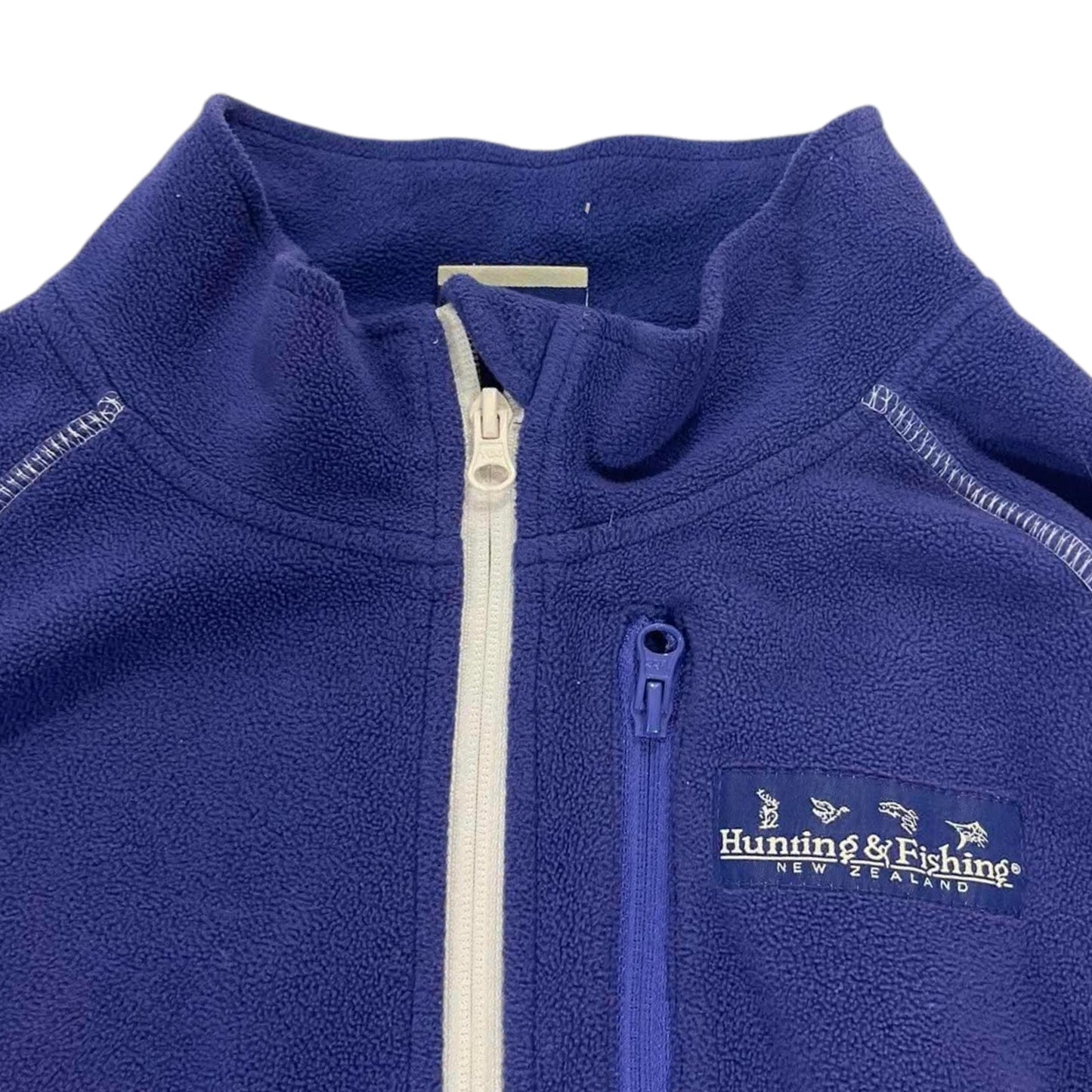 HUNTING & FISHING BLUE QUARTER ZIP FLEECE (L-XL)